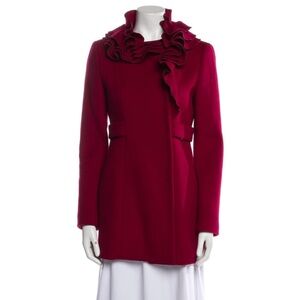 Elie Tahari burgundy coat